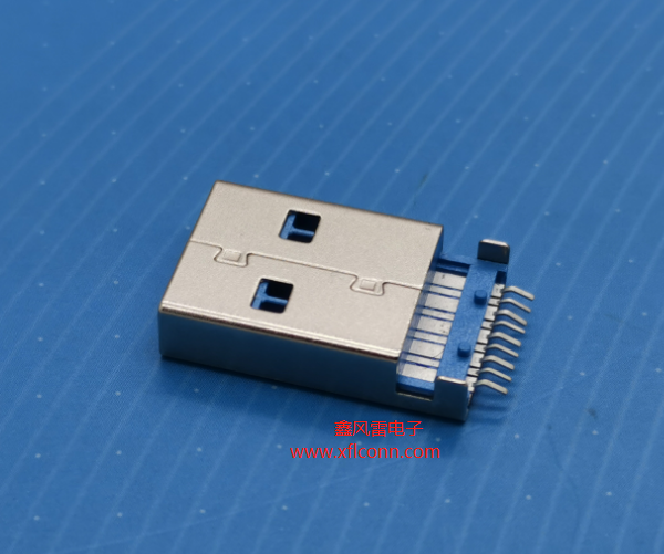 23001-U3AM001-B(USB AM 3.0 L=18.7 沉板2.2 外壳3.7 有柱 锡脚1.9)