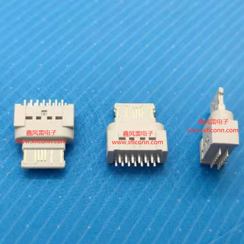 十堰01010-UCAF001-X（TYPE C 14P母座180度插板纯塑）带TID认证