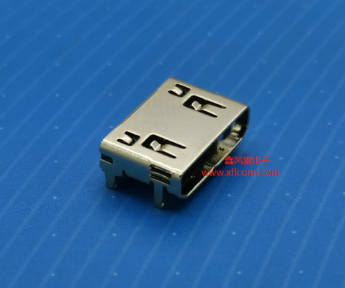 01006-HDMICF1-X(MINI HDMI 19P C TYPE母座四脚DIP端子SMT有弹片）带TID认证