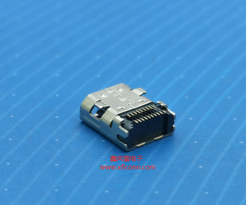 16003-HDDF005-X(HDMI Type D 19Pin,板上型CH=1.55,双排SMT,外壳全贴5.7）带TID认证