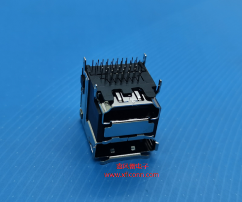 00710-DPHDF01-X(DP+HDMI母座带弹无柱双层90度)