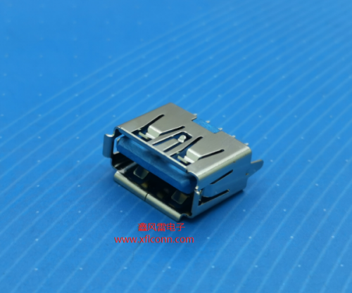 00505-U3AF020-A（USB3.0 AF 180度直脚有边H=10.0脚长2.5针长2.5）