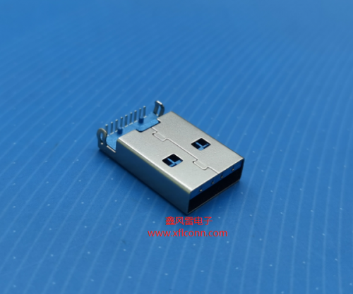 上海11005-U3AM002-B(USB AM 3.0 90度 L=1.9 K脚（有定位柱））带TID认证