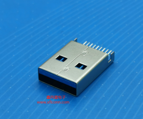 17007-U3AM002-X（USB3.0 AM公头 180度SMT无柱直脚）