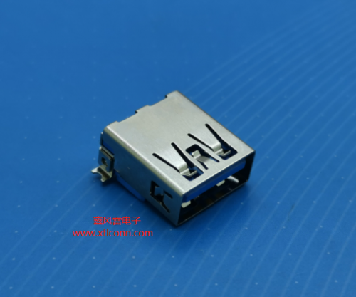 26015-U3AF002-A(USB 3.0 AF 板上SMT全贴有柱 短体 L=14.45无边底部短胶)带TID认证