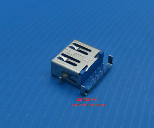25005-U3AF012-A（USB 3.0 AF 90度 反向沉板2.55 L=13.8 平口）