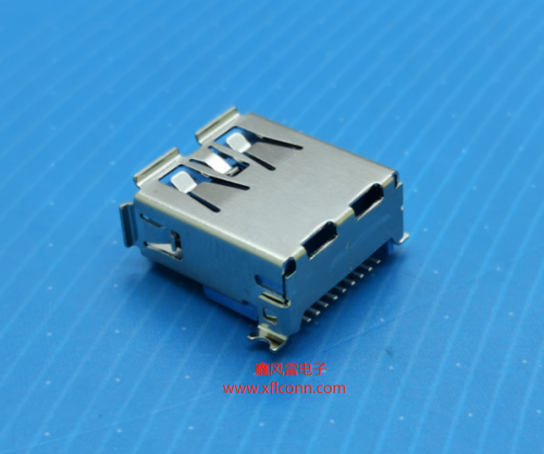 26015-U3AF002-B(USB 3.0 AF 板上SMT全贴有柱 短体 L=14.45有边底部短胶)带TID认证