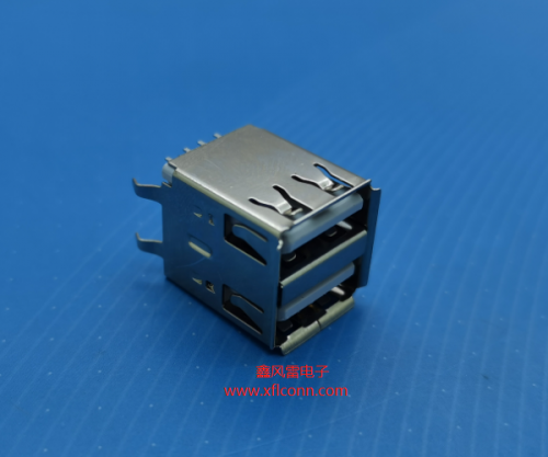 26013-U2AF003-A（USB AF 180度双层弯脚有边H=17.0）