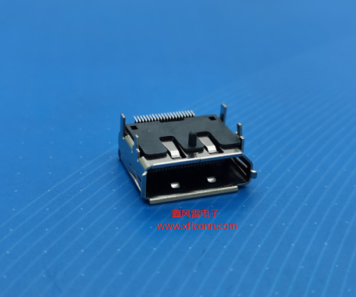 资阳26022-DPF0001-X(DisplayPort 20PIN 母座四脚插SMT 有卷边有柱)带TID认证