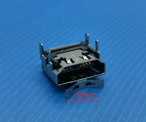 26022-HDAF009-X(HDMI A TYPE 19P母座板上SMT L=12.15 脚长2.7 带弹片)