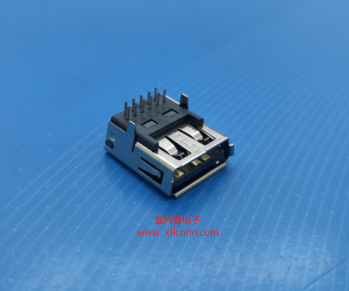 23010-U11F001-X(USB 11P 90度有边梯口母座 L=17.0)