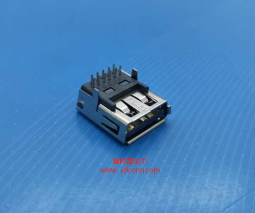 23010-U11F001-X(USB 11P 90度有边梯口母座 L=17.0)带TID认证