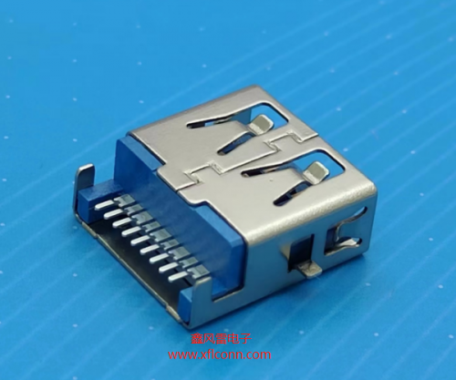 26015-U3AF005-B(USB 3.0 AF 沉板2.45 SMT四脚前贴后插前后脚距7.4 L=14.25)无边(1)