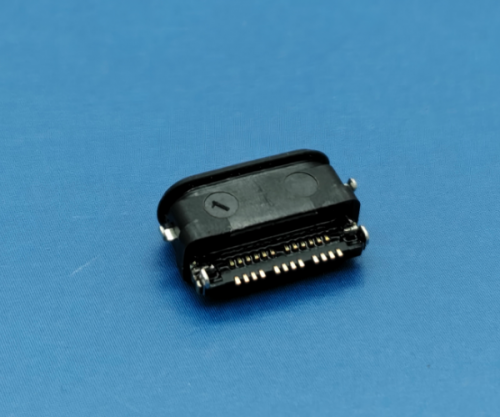 8001F-FS24007-B（TYPE C 24P母座沉板双贴CH=0.4  L=8.0 防水型平口纯塑）