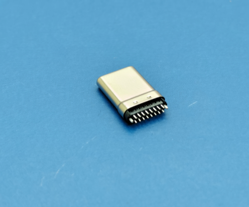 昆明8001M-1600035-X(TYPE C 16P拉伸公头180度DIP H=11.94 带卡勾脚无弹)