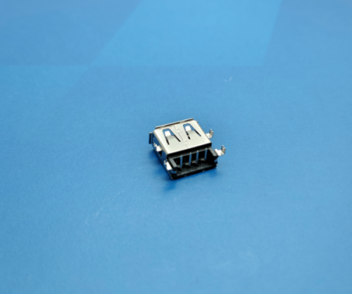 C(USB 2.0 AF 90度沉板有边 H=4.6 CH=1.74 L=14.0 不锈钢壳)