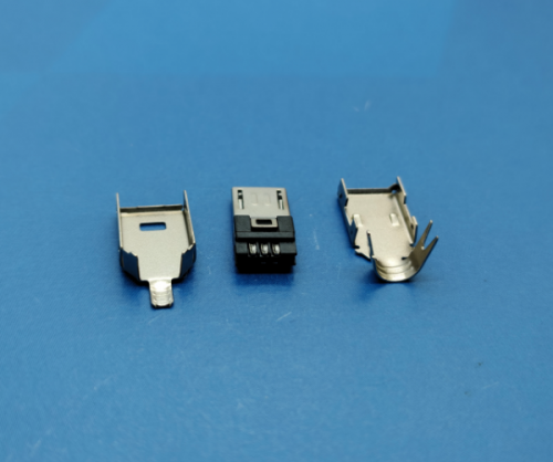 8012M-0000003-X(MICRO USB 5P公头超溥前五后五（上三下二）三件套)