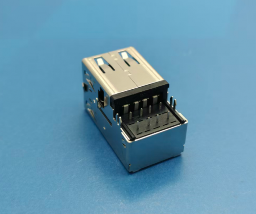 8005F-2000043-I 双层（ USB 2.0 A TYPE DIP 双层沉板式 CH=2.8 无边 ) 正向